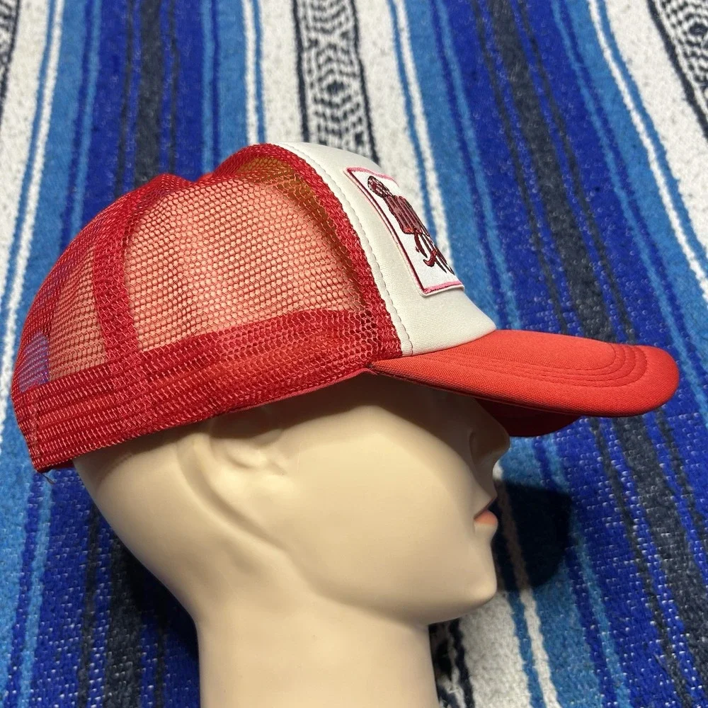 Howdy Honey Cherry Bow Trucker Hat Red White Mesh Snapback Western Cowgirl